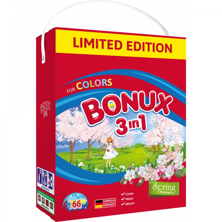 Bonux 66 dávek/4.95kg Color Spring Fresh | Prací prostředky - Prací prášky